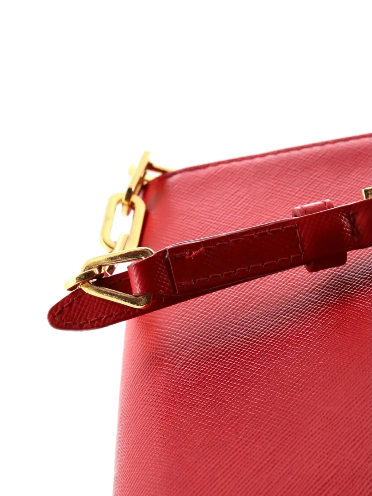 Prada ビンテージ ストラップ付きウォレット型の小型クロスボディバッグ - レッド - 画像4