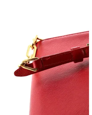 Prada ビンテージ ストラップ付きウォレット型の小型クロスボディバッグ - レッド - サムネイル4
