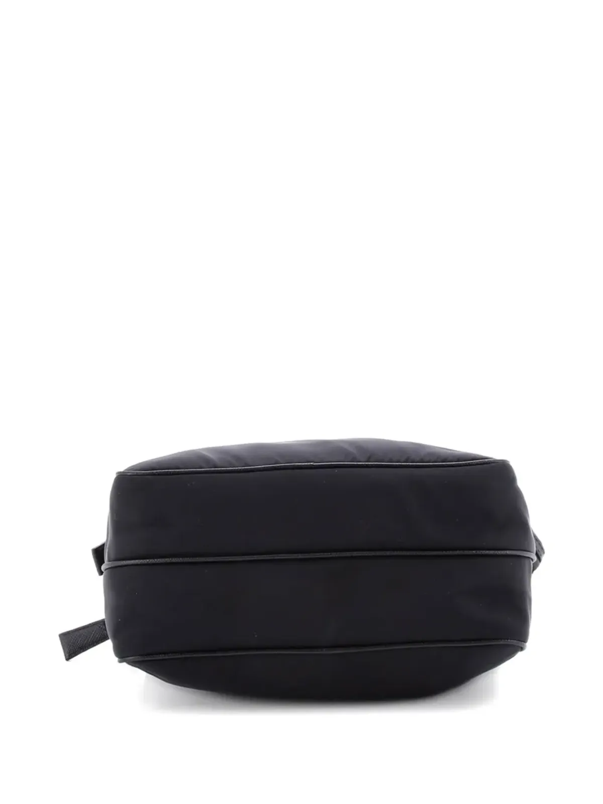 Prada ビンテージ Re-Edition 1978 フロントポケット付き Re-Nylonとサフィアーノレザーのミニショルダーバッグ - ブラック - 画像5