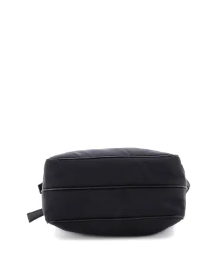 Prada ビンテージ Re-Edition 1978 フロントポケット付き Re-Nylonとサフィアーノレザーのミニショルダーバッグ - ブラック - サムネイル5