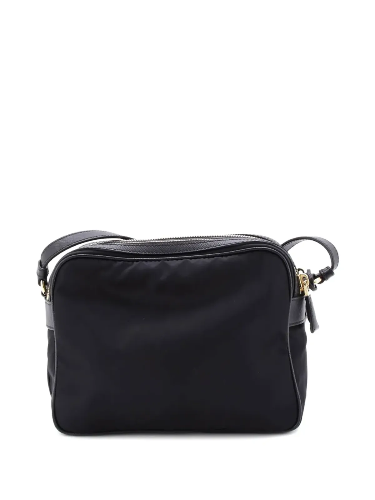 Prada ビンテージ Re-Edition 1978 フロントポケット付き Re-Nylonとサフィアーノレザーのミニショルダーバッグ - ブラック - 画像2