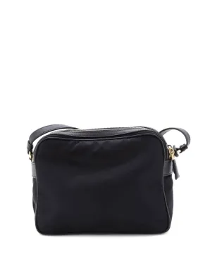 Prada ビンテージ Re-Edition 1978 フロントポケット付き Re-Nylonとサフィアーノレザーのミニショルダーバッグ - ブラック - サムネイル2