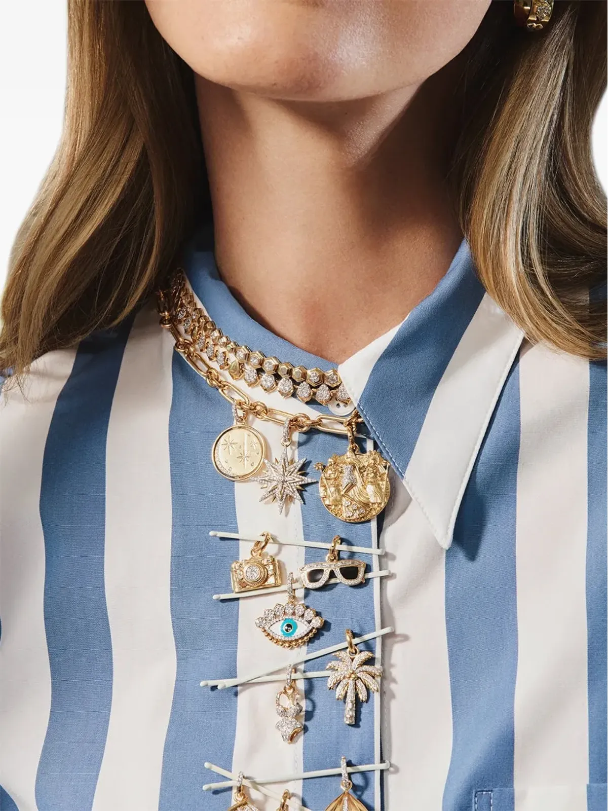 Sara Weinstock サラ・ワインストック 18K イエローゴールド パプア サングラスデザイン ダイヤモンドチャーム - 画像2