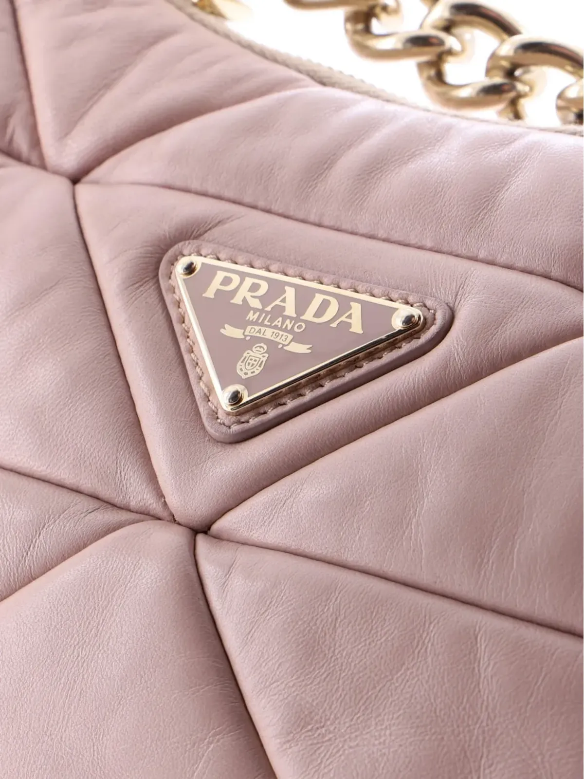 Prada ビンテージ System Re-Edition ショルダーバッグ キルテッド ナパレザー 小型 ホーボー バッグ - ニュートラル - 画像4