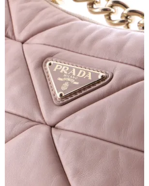 Prada ビンテージ System Re-Edition ショルダーバッグ キルテッド ナパレザー 小型 ホーボー バッグ - ニュートラル - サムネイル4