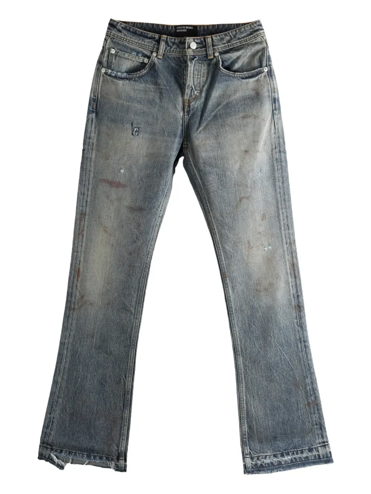 Enfants Riches Déprimés ロゴパッチ distressed デニムジーンズ - ブルー - 画像1