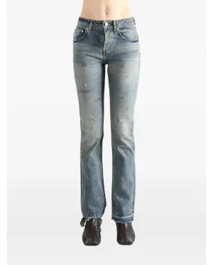 Enfants Riches Déprimés ロゴパッチ distressed デニムジーンズ - ブルー - サムネイル2