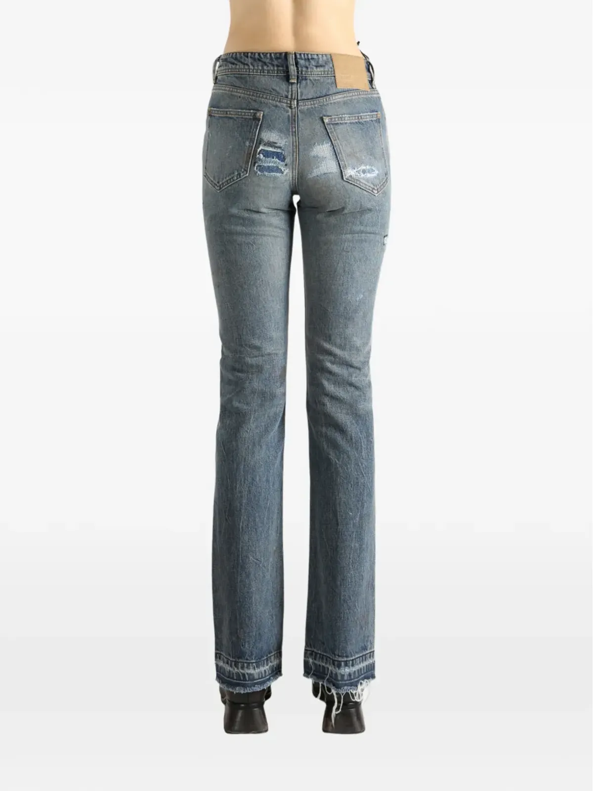 Enfants Riches Déprimés ロゴパッチ distressed デニムジーンズ - ブルー - 画像4