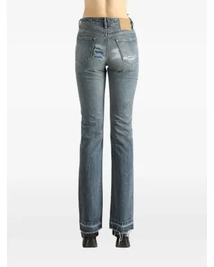 Enfants Riches Déprimés ロゴパッチ distressed デニムジーンズ - ブルー - サムネイル4