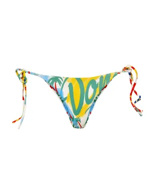 Donde Esteban Bazurtoプリントのタイ付きビキニボトム - サムネイル1
