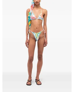 Donde Esteban Bazurtoプリントのタイ付きビキニボトム - サムネイル2