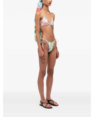 Donde Esteban Bazurtoプリントのタイ付きビキニボトム - サムネイル3