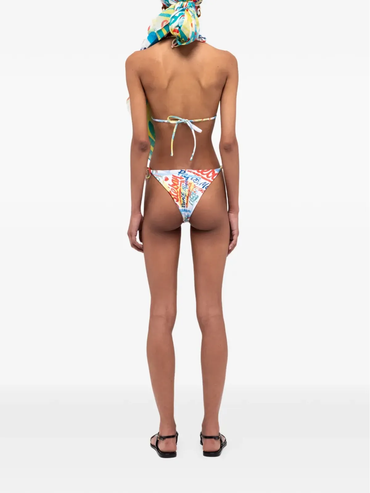 Donde Esteban Bazurtoプリントのタイ付きビキニボトム - 画像4