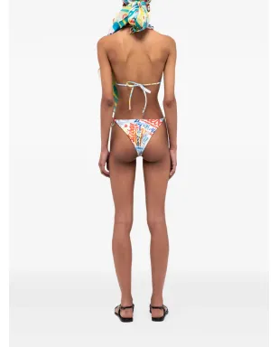 Donde Esteban Bazurtoプリントのタイ付きビキニボトム - サムネイル4