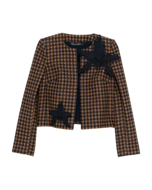 Oscar de la Renta Pre-Owned オーキッド刺繍入りツイードジャケット - サムネイル1
