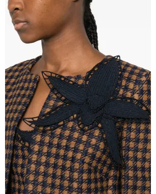 Oscar de la Renta Pre-Owned オーキッド刺繍入りツイードジャケット - サムネイル5