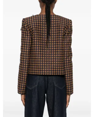 Oscar de la Renta Pre-Owned オーキッド刺繍入りツイードジャケット - サムネイル4