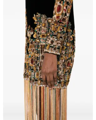 Oscar de la Renta Pre-Owned 刺繍フリンジドレス - サムネイル5