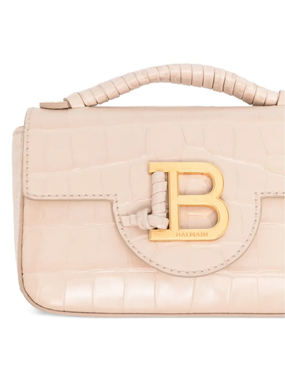 Balmain Pre-Owned B-Buzz 17 クロコ型押しレザーバッグ - 画像3