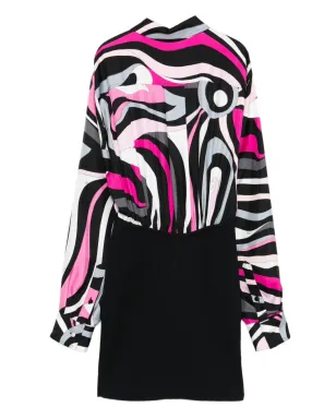PUCCI Pre-Owned Marmo-print mini dress - Black - サムネイル2
