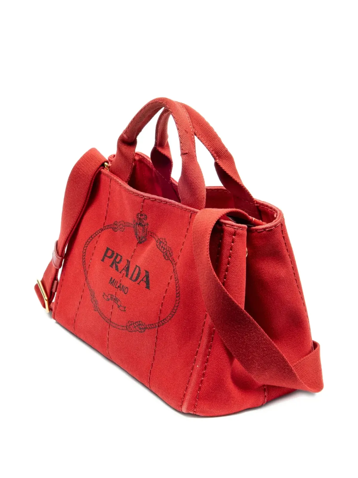 Prada Pre-Owned 小型 カナパ トートバッグ - レッド - 画像3