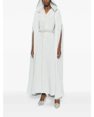 Reem Al Dhaheri 刺繍入りフード付きカフタンセット - グレー - サムネイル2