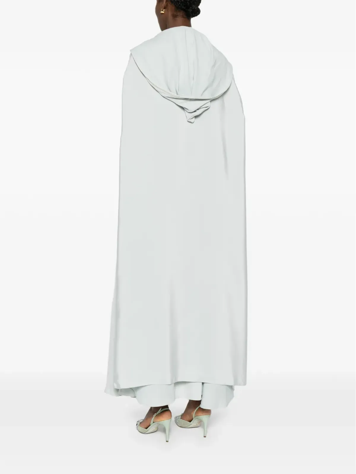 Reem Al Dhaheri 刺繍入りフード付きカフタンセット - グレー - 画像3