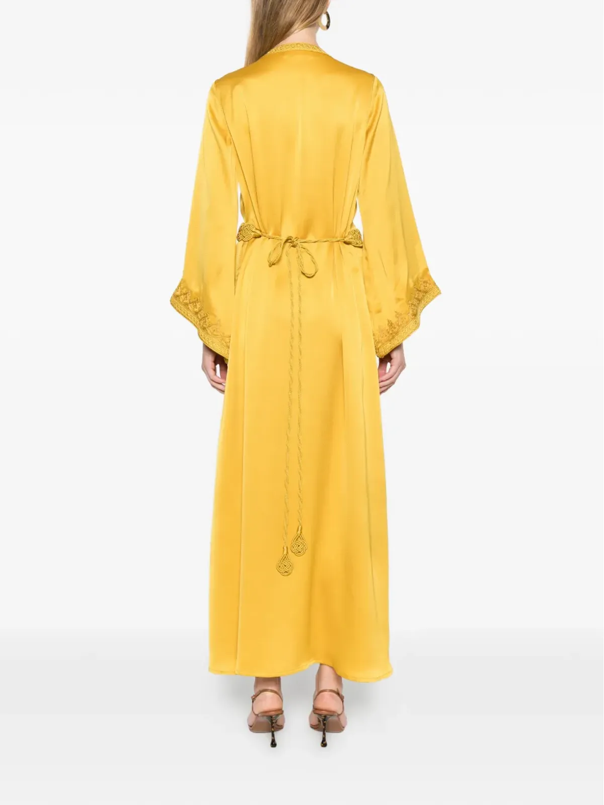 Reem Al Dhaheri 刺繍入りVネックミディカフタン - 画像4