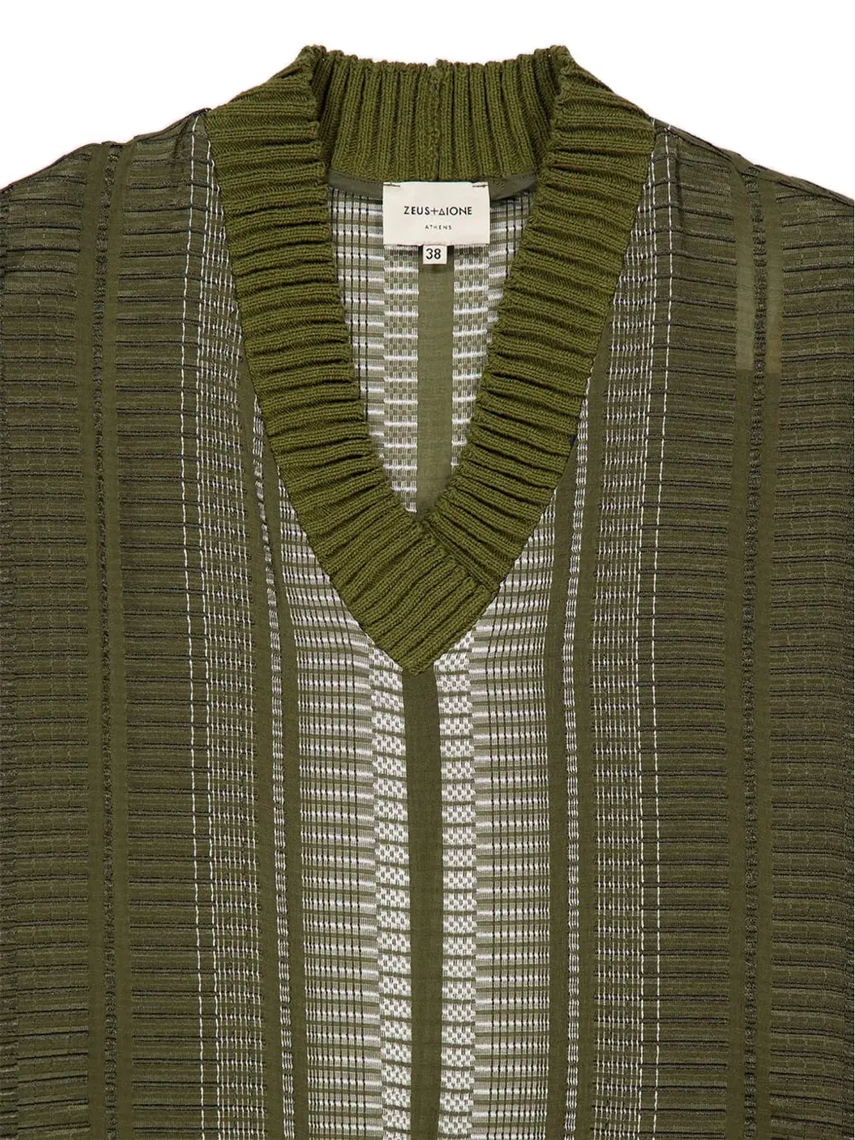 Zeus+Dione V-neck sleeveless vest - Green - 画像3