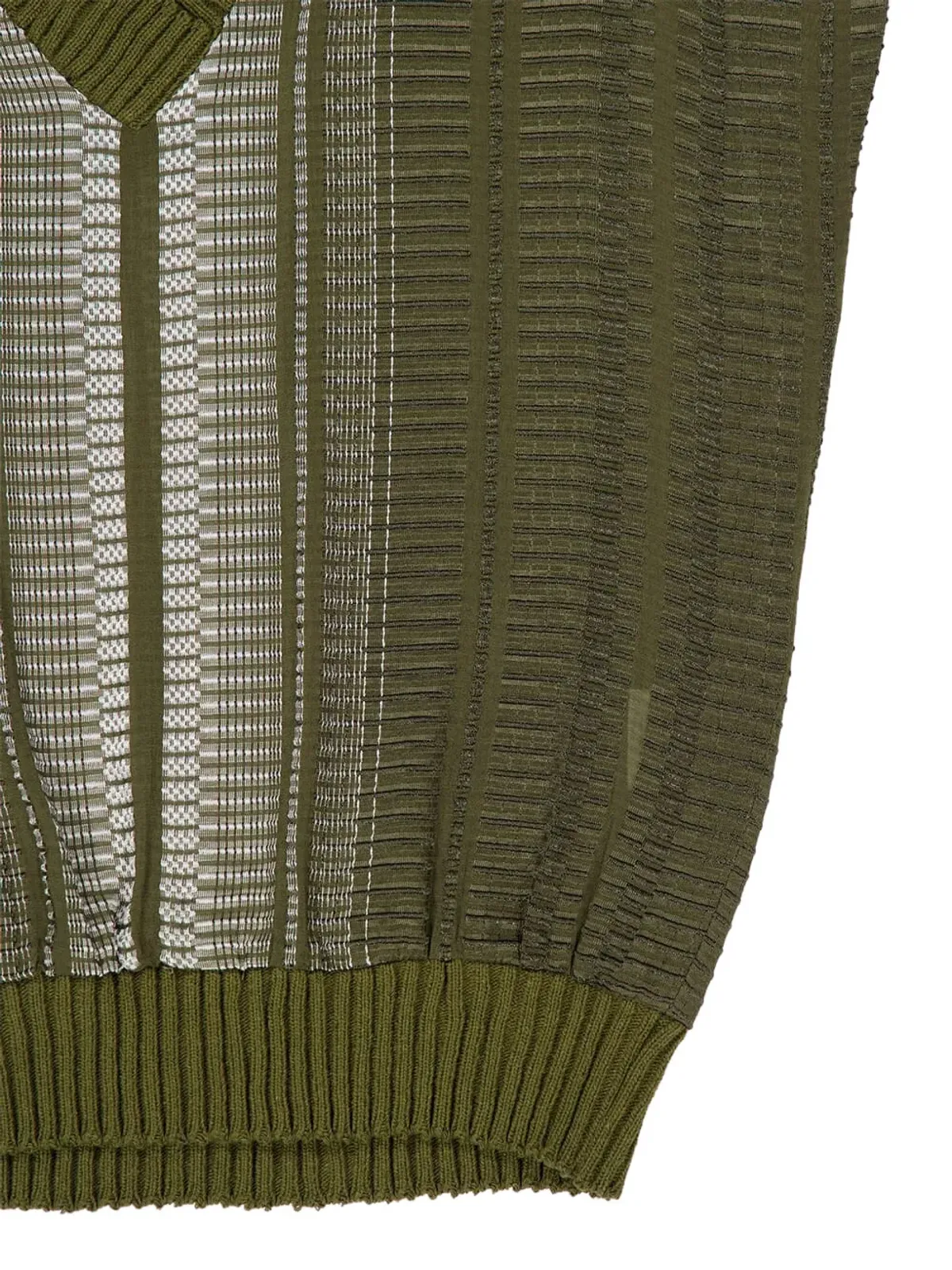 Zeus+Dione V-neck sleeveless vest - Green - 画像4