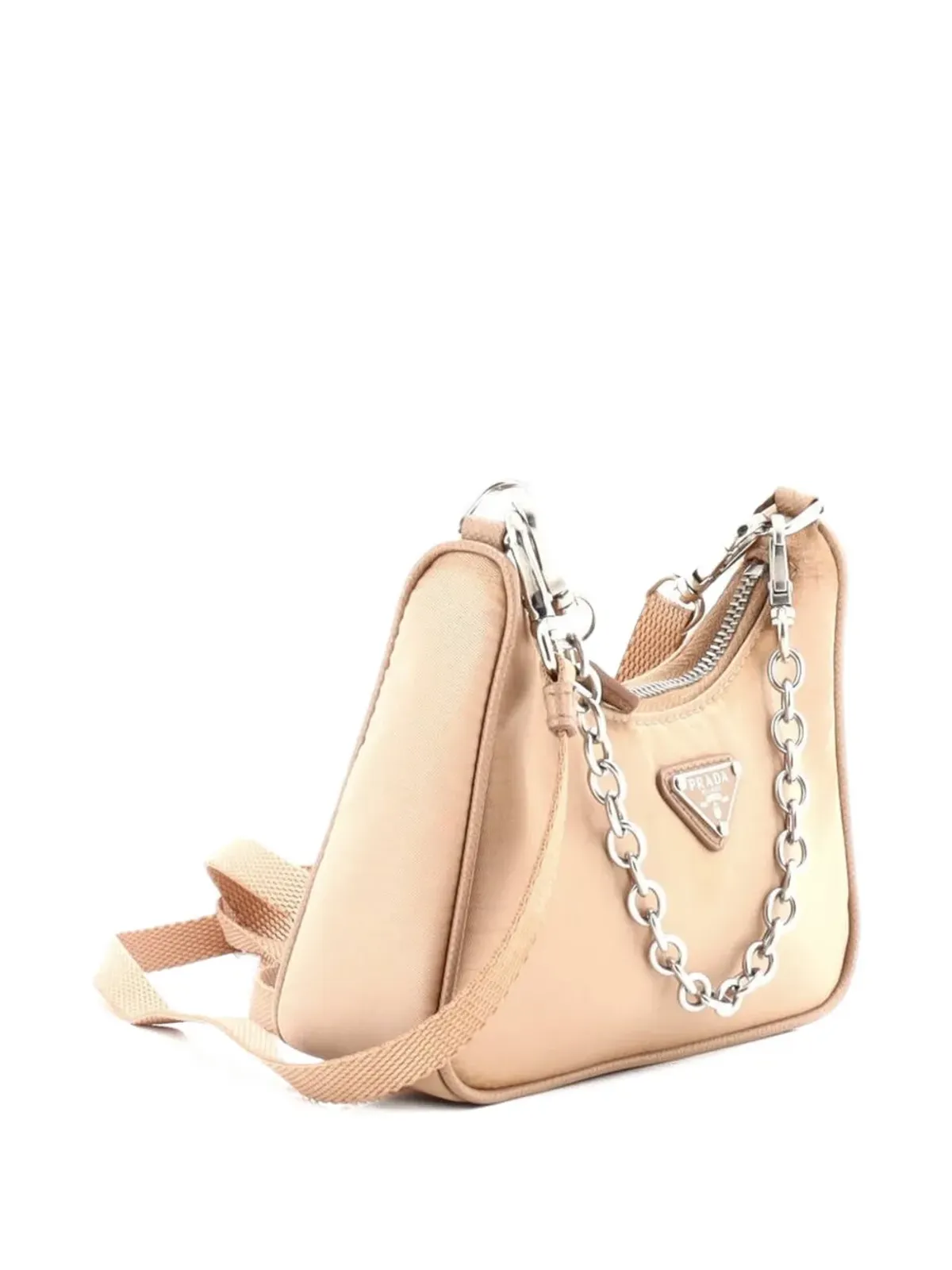 Prada ビンテージ Re-Edition ショルダーバッグ Tessuto ミニ ホーボー バッグ - ニュートラルカラー - 画像3