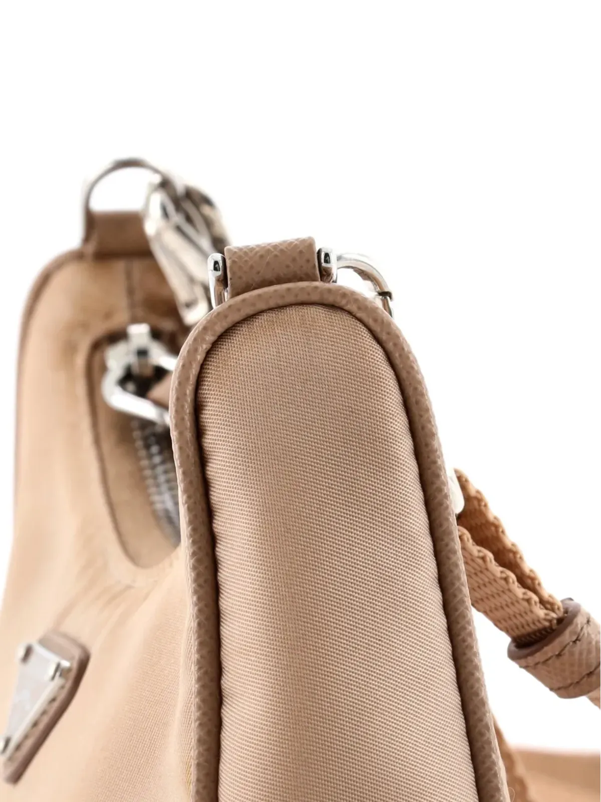 Prada ビンテージ Re-Edition ショルダーバッグ Tessuto ミニ ホーボー バッグ - ニュートラルカラー - 画像4