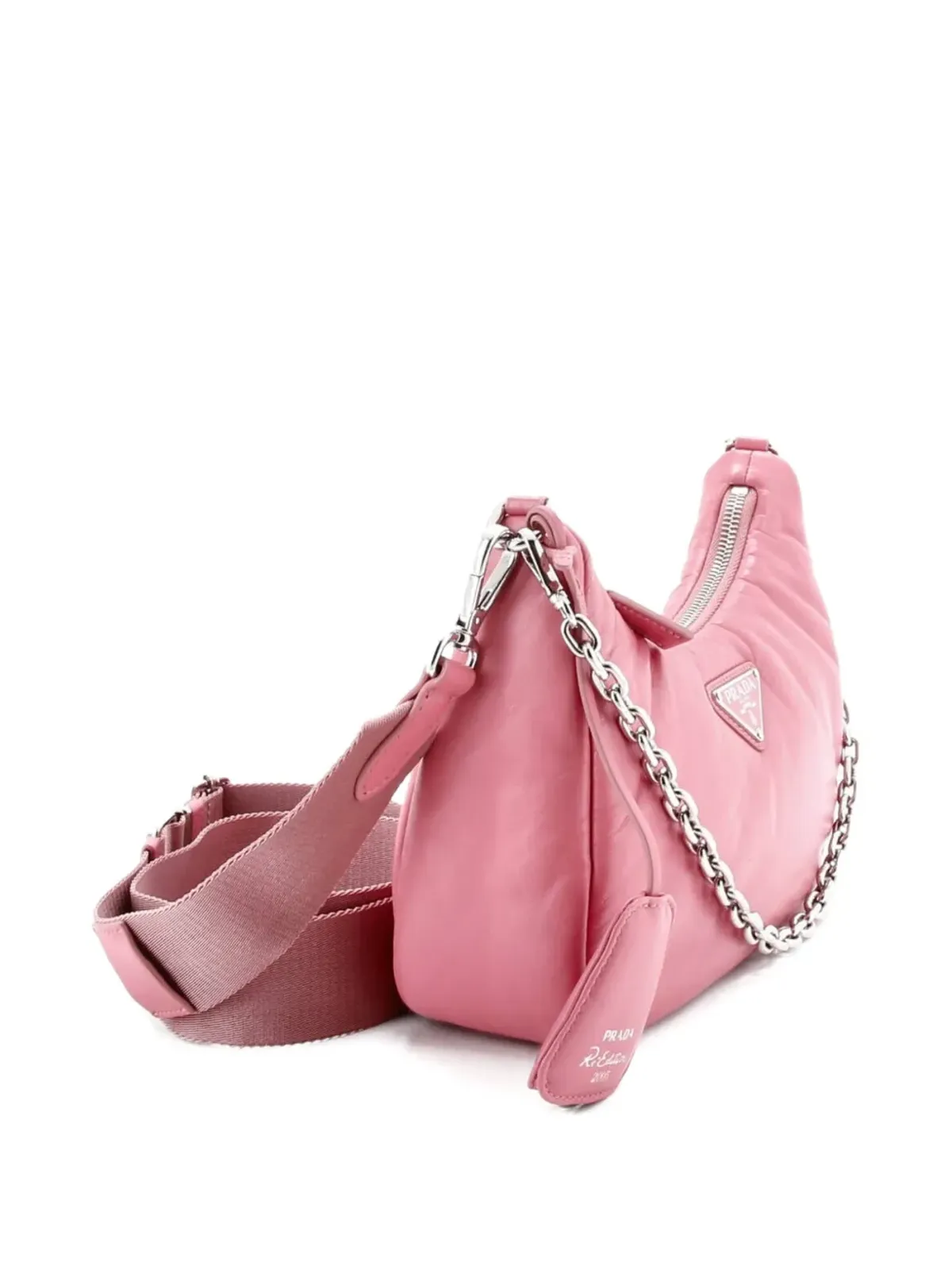 Prada Pre-Owned リエディション 2005 ナパレザー・小型ショルダーバッグ ピンク - 画像3