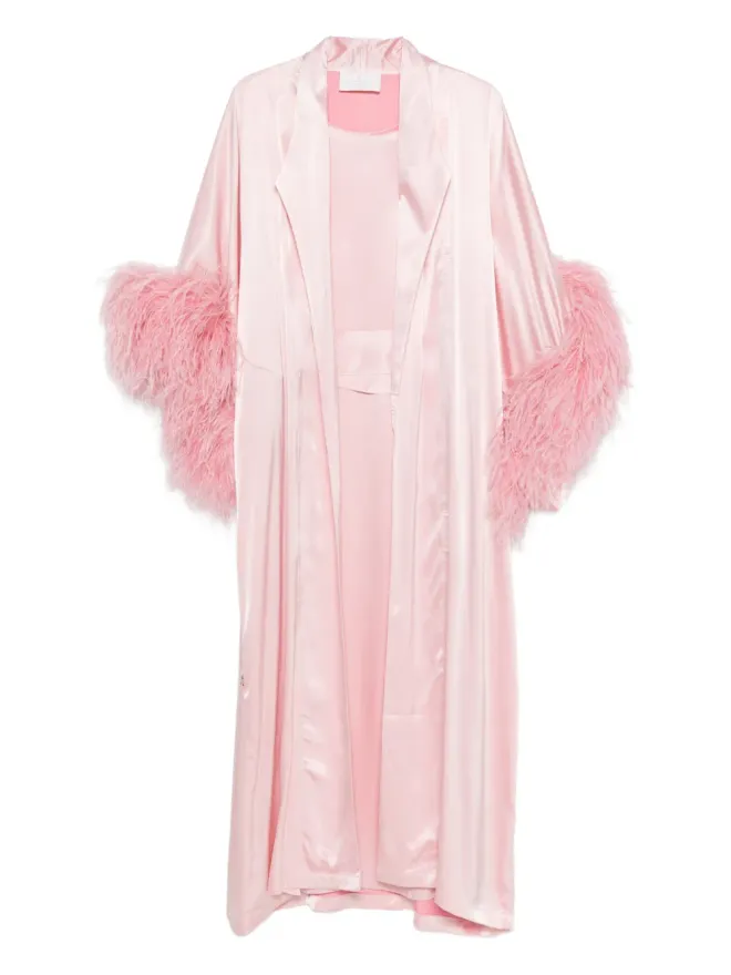 Reem Al Dhaheri Reem Al Dhaheri フェザートリム カフタンセットの商品画像