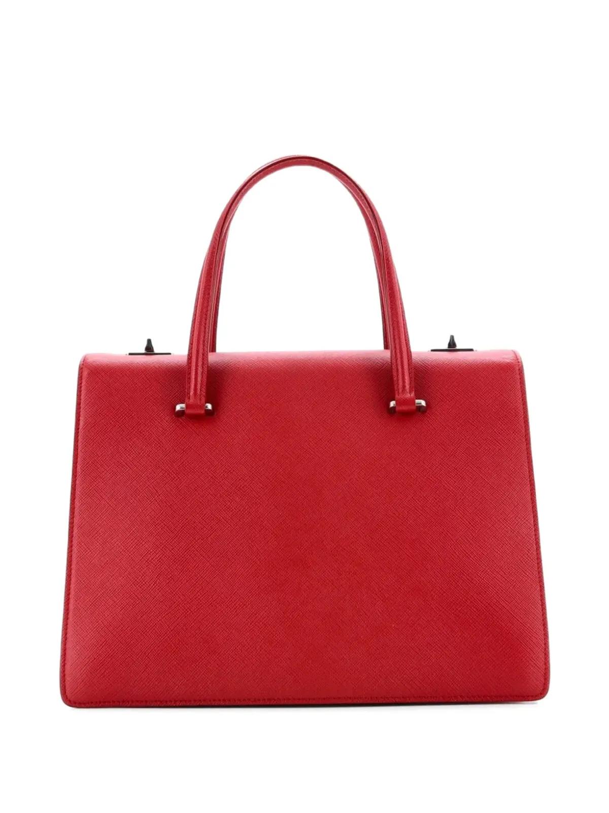 Prada ビンテージ Turn Lock トート プリント サフィアーノ ミディアム サッチェル - ピンク - 画像2