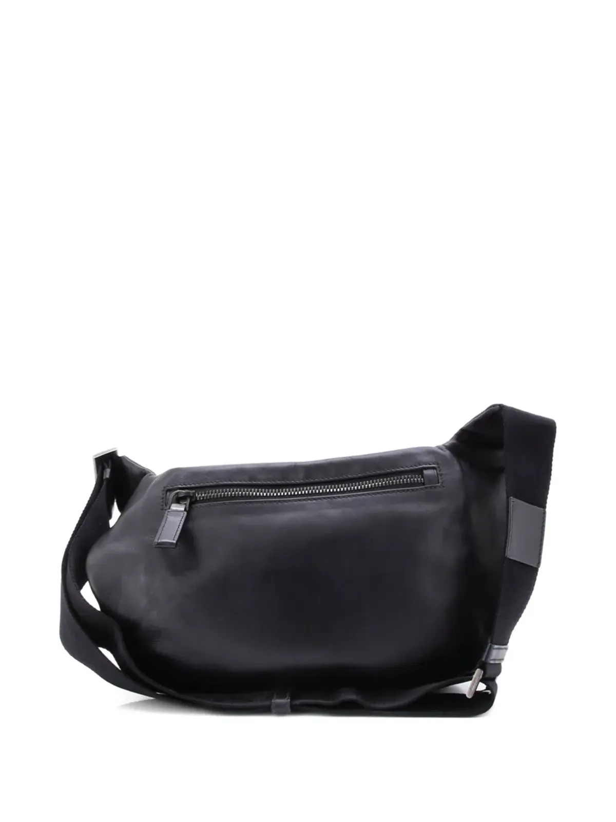 Prada ビンテージ Front Pocket Vitello Daino ベルトバッグ - ブラック - 画像2