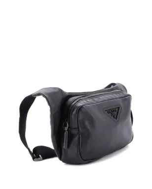 Prada ビンテージ Front Pocket Vitello Daino ベルトバッグ - ブラック - サムネイル3
