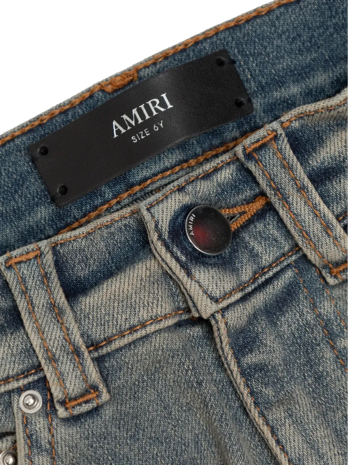AMIRI KIDS ボーンアップリケデニムジーンズ - 画像3