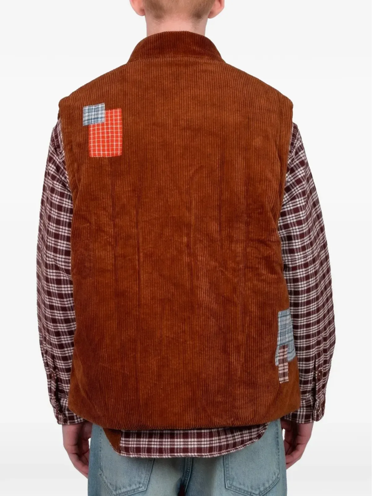 STORY mfg. Sahab cord patchwork gilet - 画像3