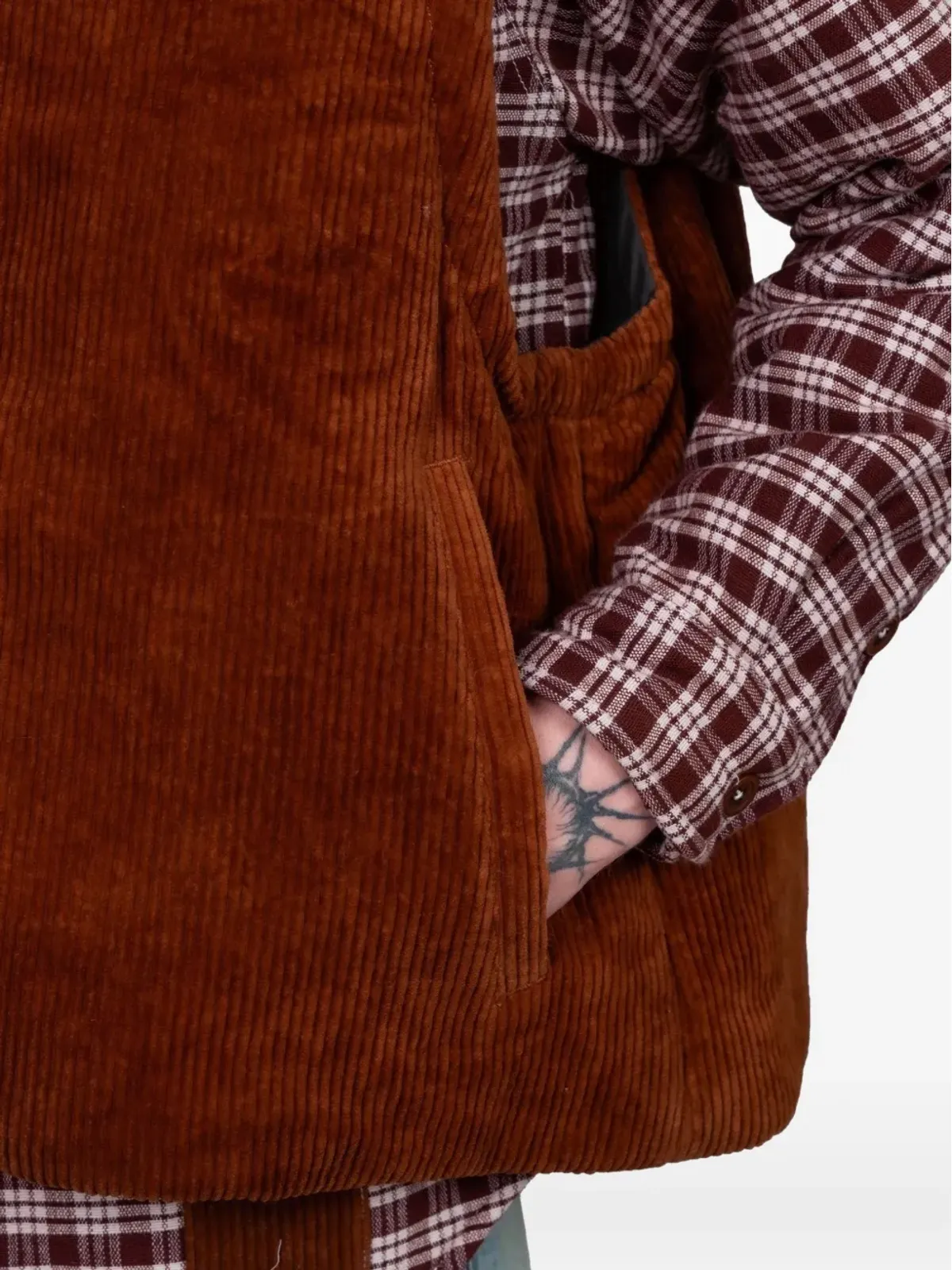 STORY mfg. Sahab cord patchwork gilet - 画像4