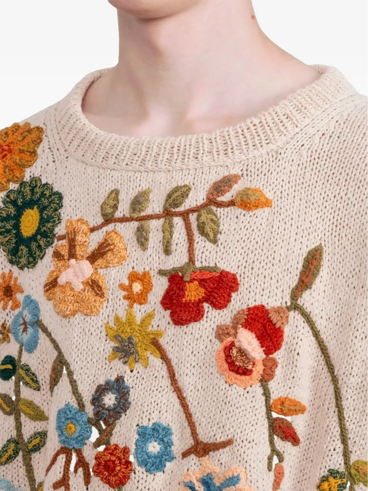 STORY mfg. パイパー花柄刺繍セーター - 画像4