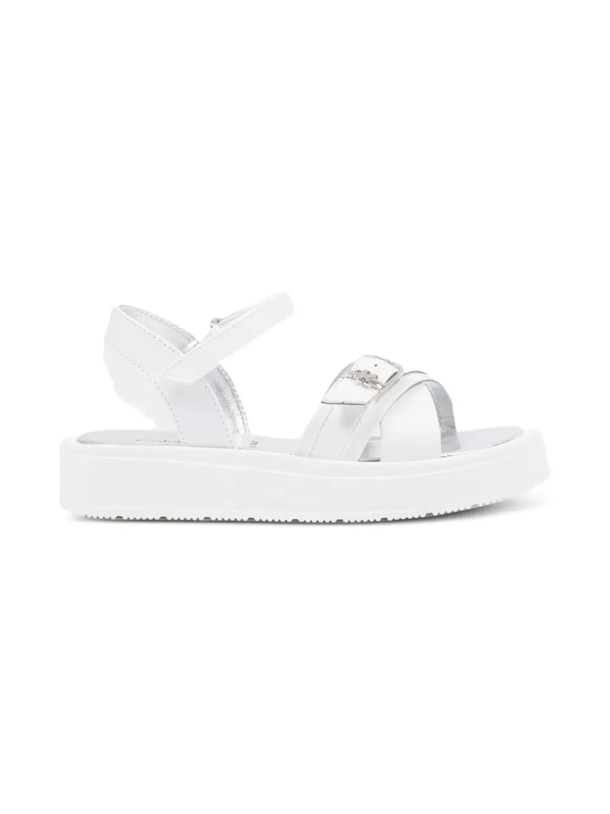 Calvin Klein Kids buckle-strap sandals - White - 画像2