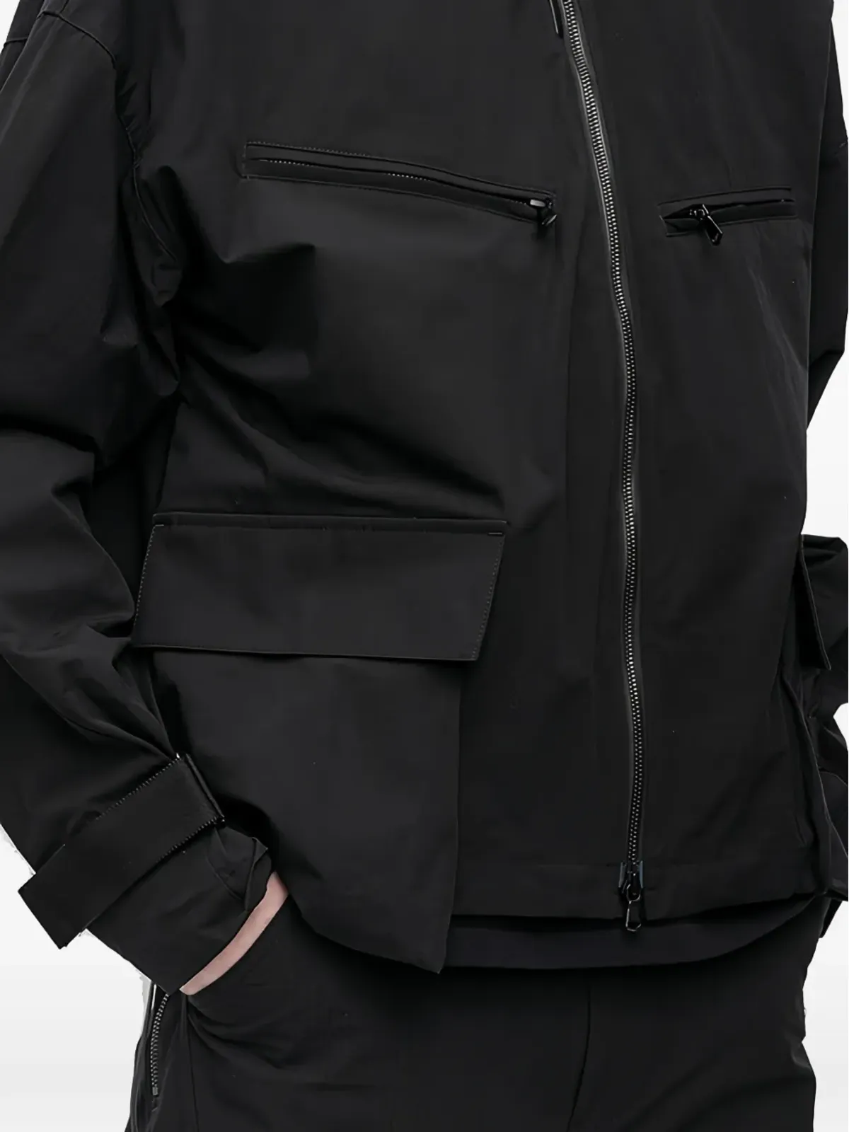 The Viridi-Anne hooded zip-up jacket - Black - 画像5