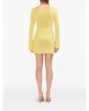 Asta Resort Maya belted-waist mini dress - Yellow - サムネイル3