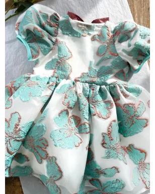 Hucklebones London 花柄ジャカード パフスリーブ ドレス - サムネイル4