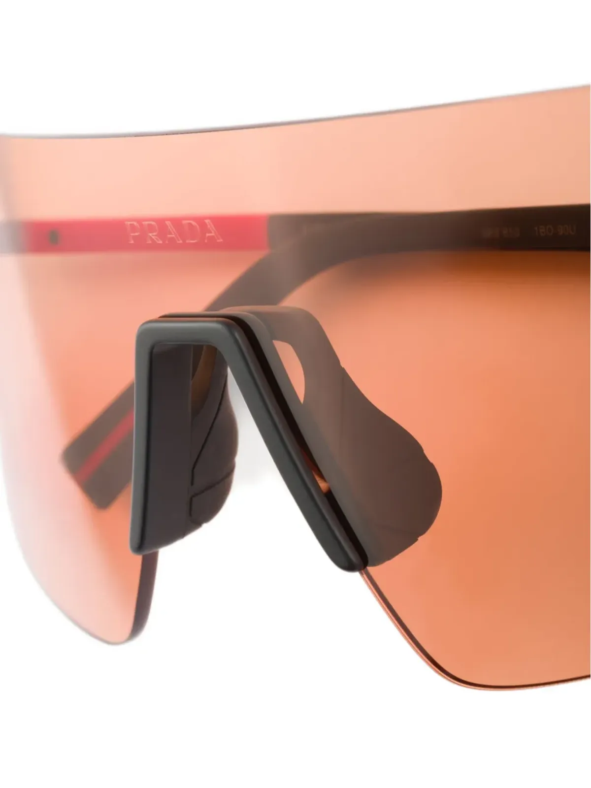 Prada Linea Rossa オーバーサイズロゴサングラス - 画像4