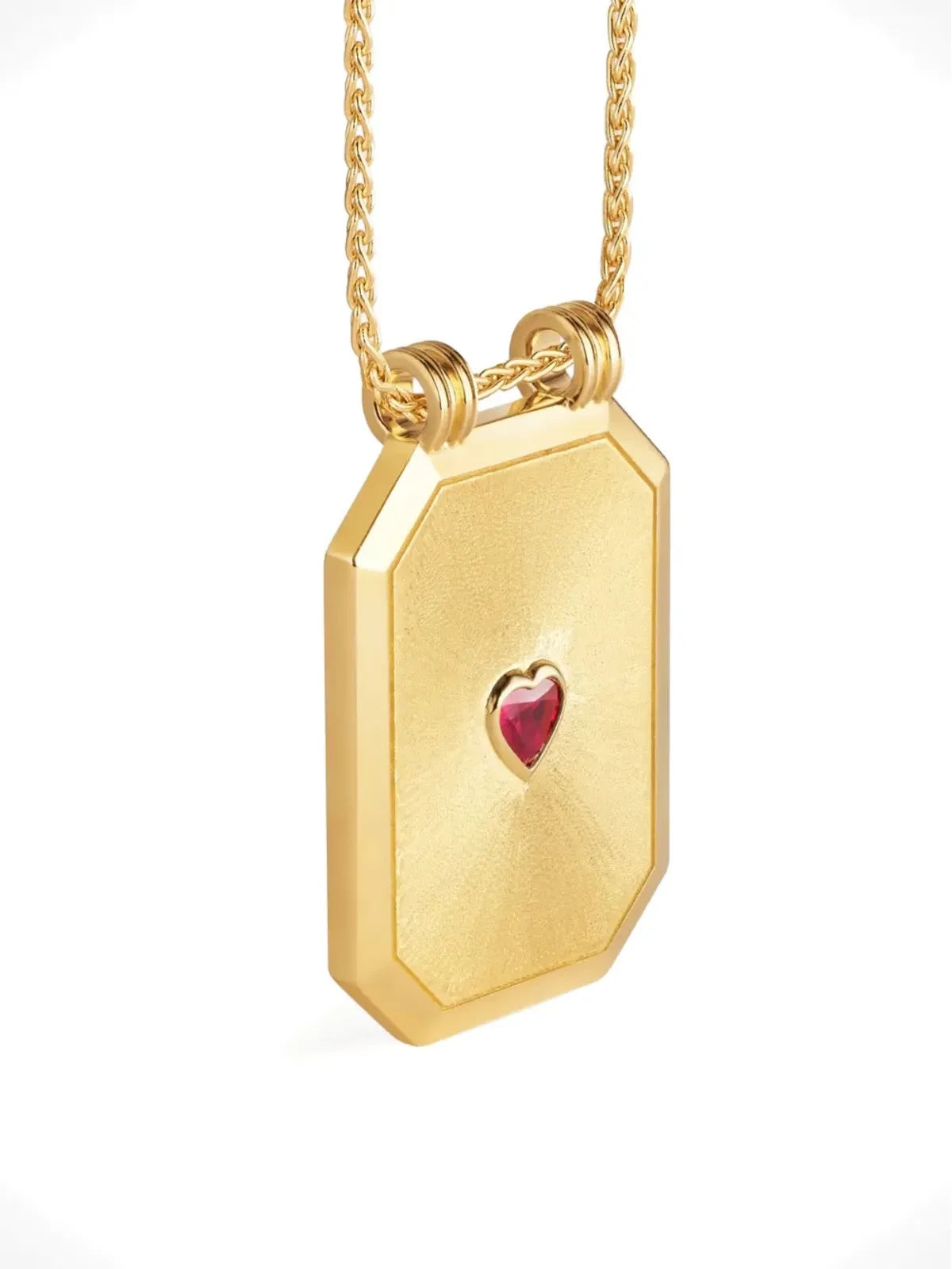 Marie Lichtenberg Scapular Love ruby chain necklace - Gold - 画像5