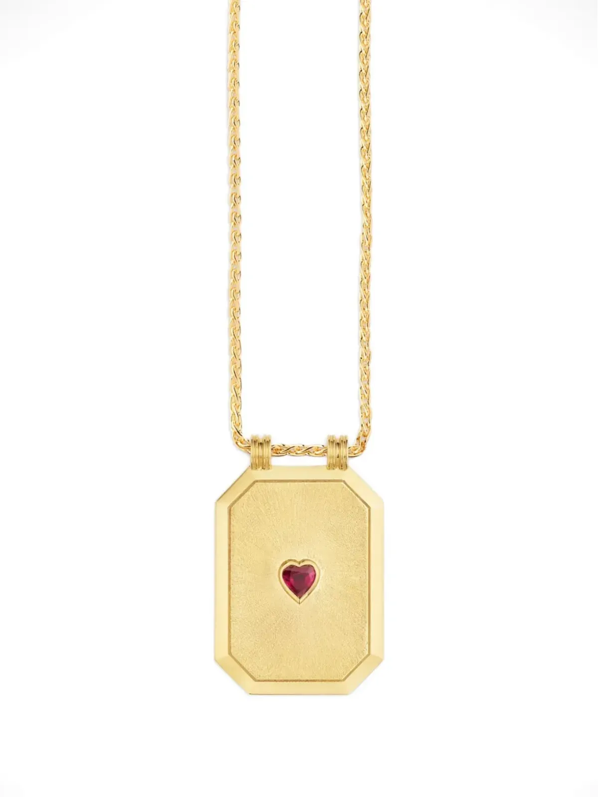 Marie Lichtenberg Scapular Love ruby chain necklace - Gold - 画像3