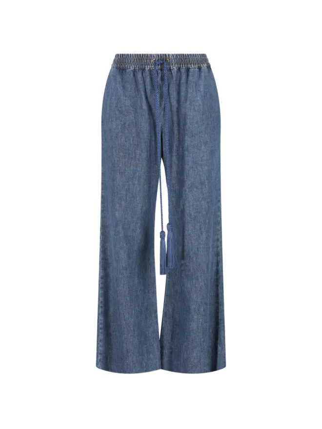 Valentino Garavani Valentino Garavani タッセルディテールのワイドレッグジーンズの商品画像