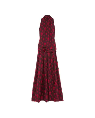 Alexander McQueen スカルプリント ハイネック マキシドレス - サムネイル1